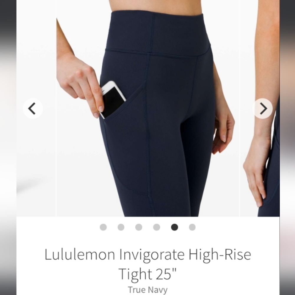 NWT 🍋 LULULEMON 🍋  INVIGORATE 25"   True Navy Size 6